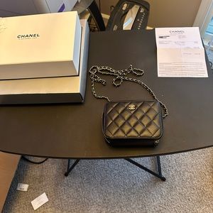 Chanel o-sac vanity chain handbag